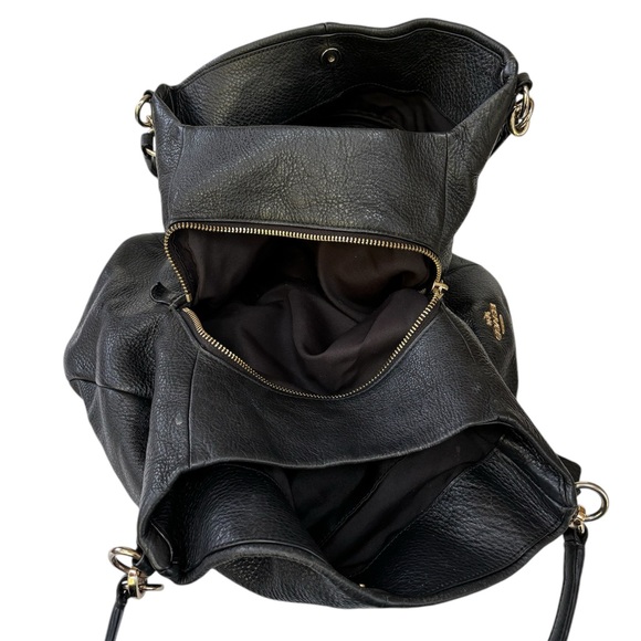 Coach Phoebe Pebbled Leather Shoulder Bag in Black F35723 - Picture 9 of 16